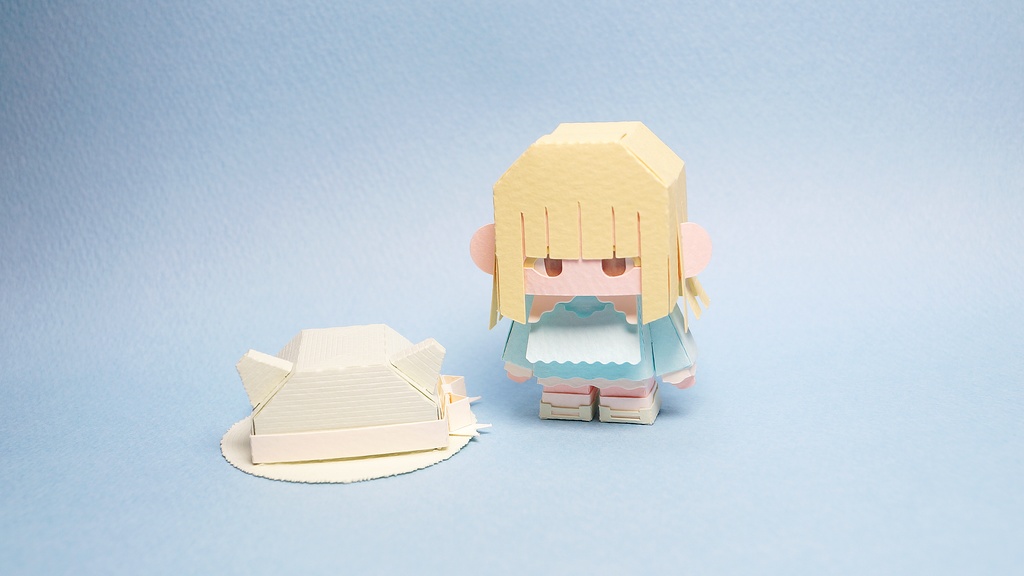 メチャミカ むぎわらぼうし-2【ミカちゃん型ペーパークラフト】