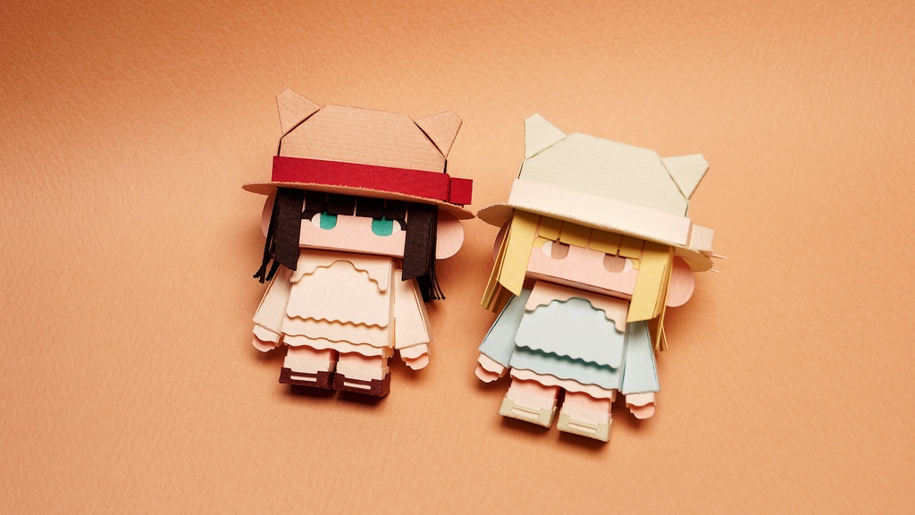 メチャミカ むぎわらぼうし-2【ミカちゃん型ペーパークラフト】