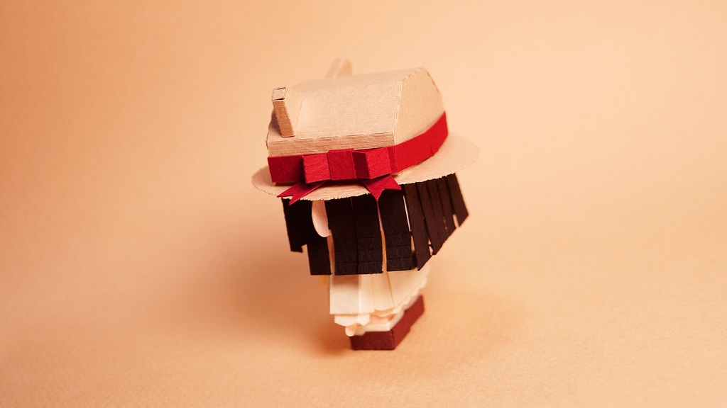 メチャミカ むぎわらぼうし-2【ミカちゃん型ペーパークラフト】