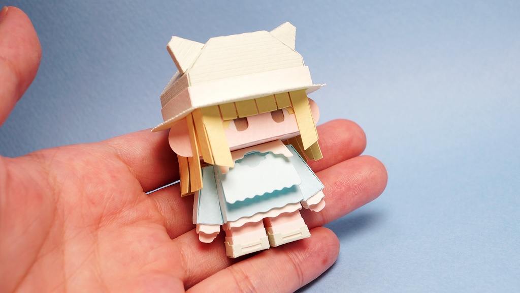 メチャミカ むぎわらぼうし-2【ミカちゃん型ペーパークラフト】