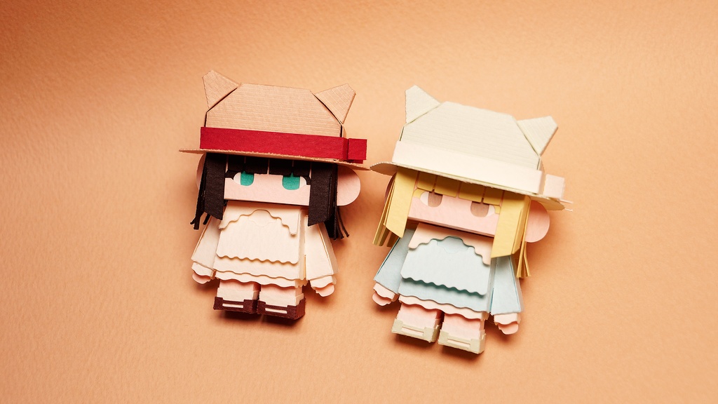 メチャミカ むぎわらぼうし-2【ミカちゃん型ペーパークラフト】