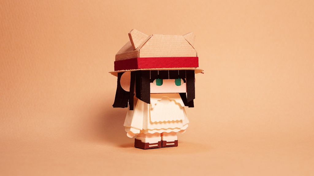 メチャミカ むぎわらぼうし-2【ミカちゃん型ペーパークラフト】