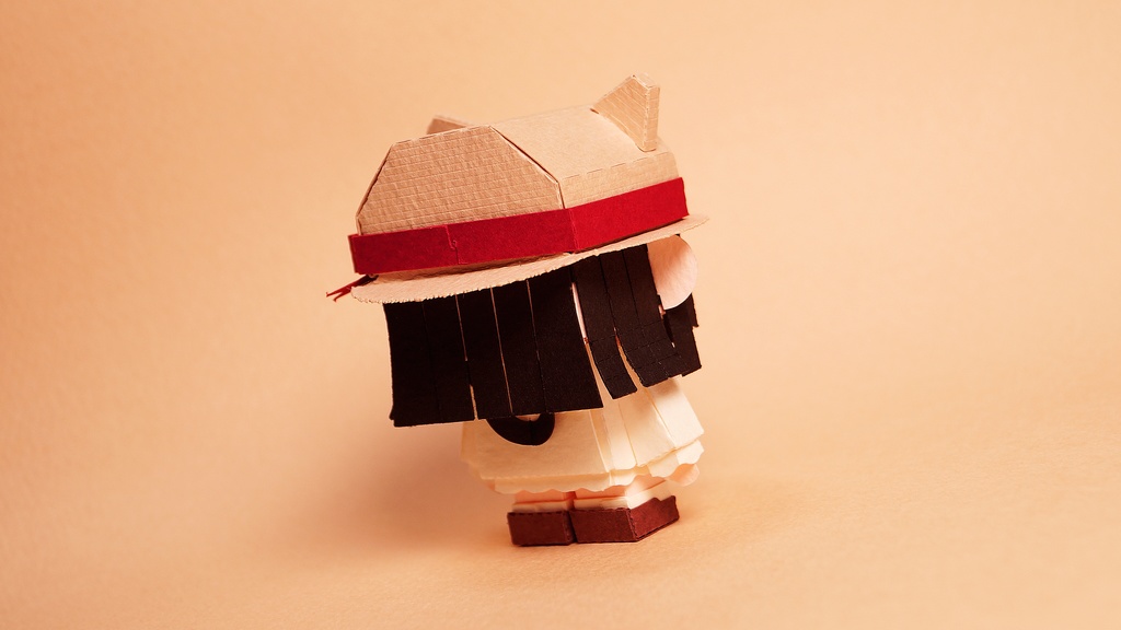 メチャミカ むぎわらぼうし-2【ミカちゃん型ペーパークラフト】