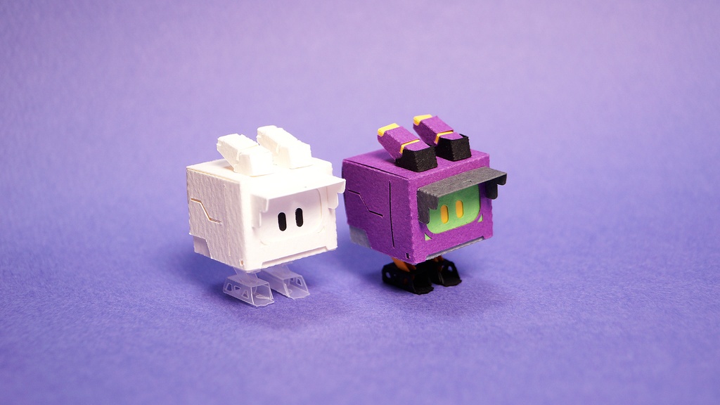 キュブロ No.6【うさぎ型メカペーパークラフト】