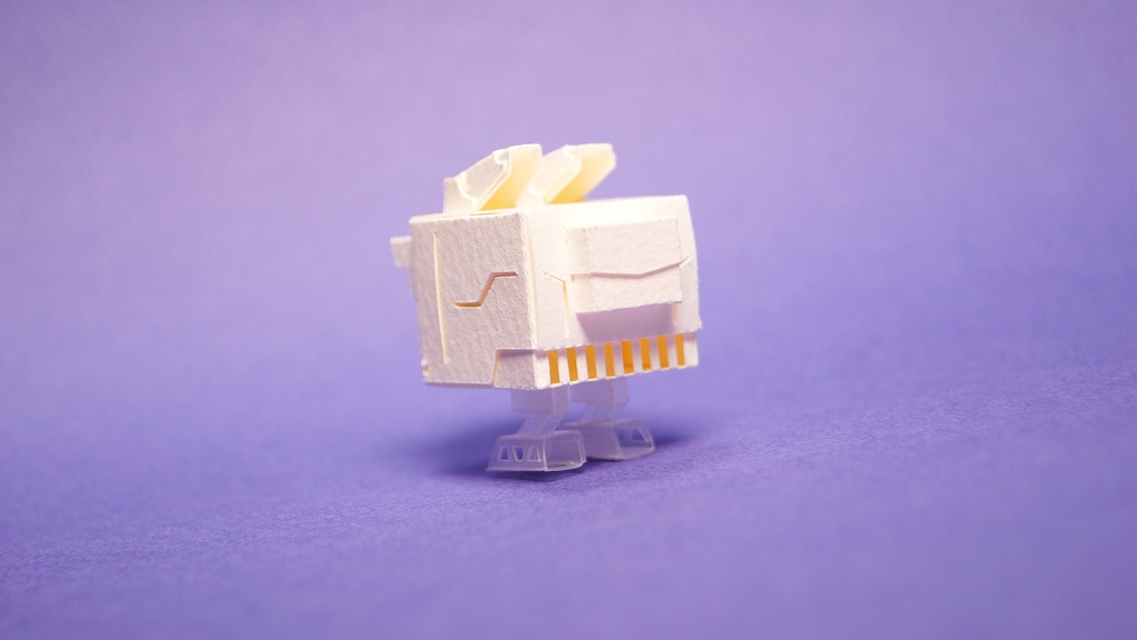 キュブロ No.6【うさぎ型メカペーパークラフト】