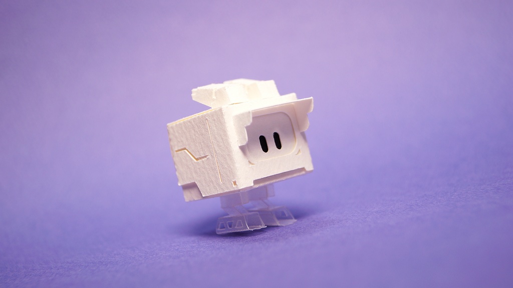 キュブロ No.6【うさぎ型メカペーパークラフト】