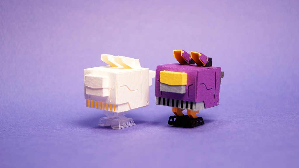 キュブロ No.6【うさぎ型メカペーパークラフト】