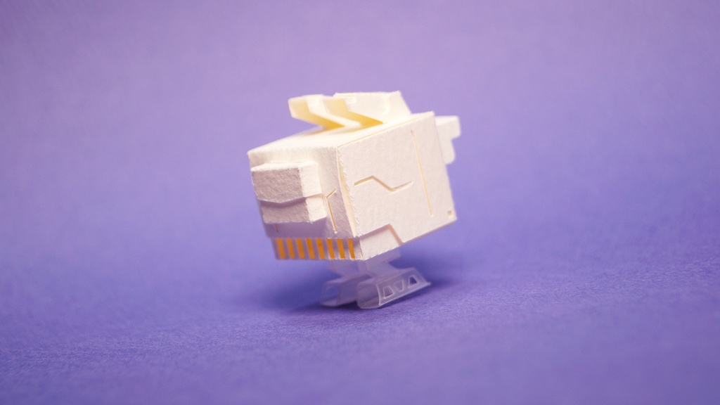 キュブロ No.6【うさぎ型メカペーパークラフト】