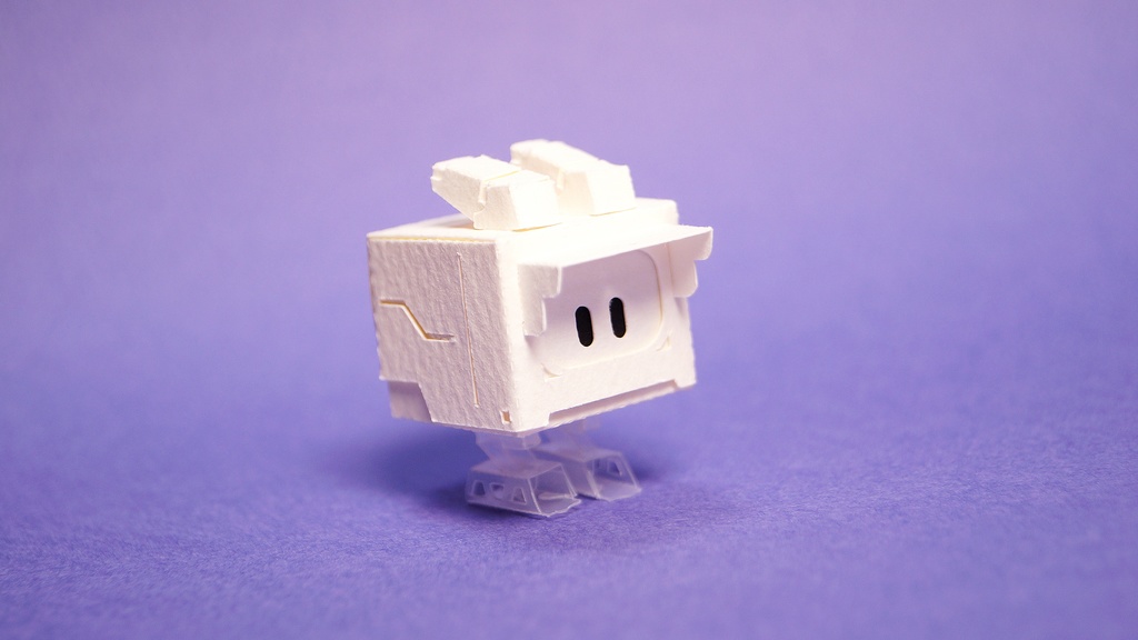 キュブロ No.6【うさぎ型メカペーパークラフト】