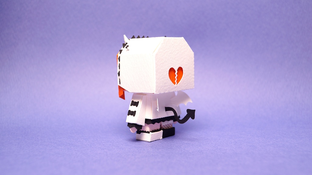 メチャミカ こあくま-2【ミカちゃん型ペーパークラフト】