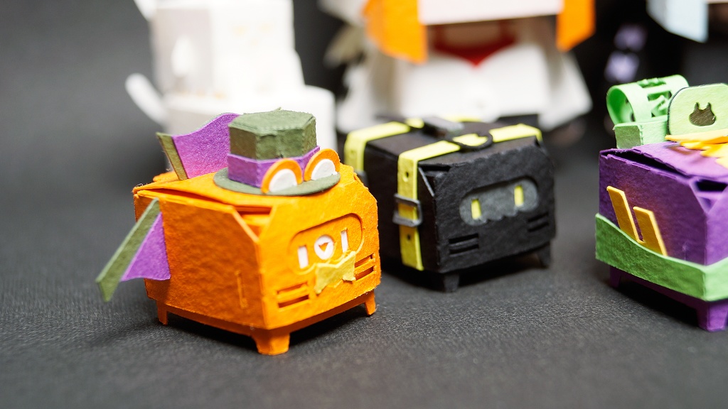 はこねこ トランク ブラック×ネオンイエロー