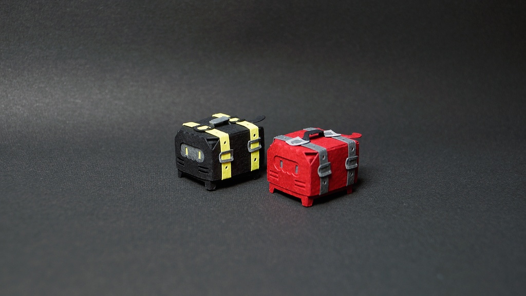 はこねこ トランク ブラック×ネオンイエロー