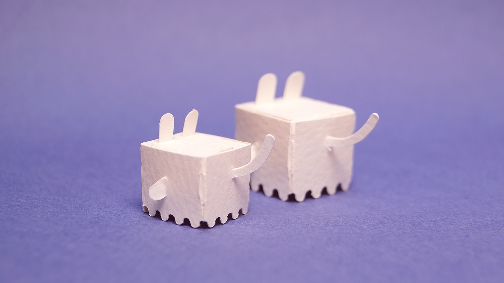 はこねこ うさおばけのおやこ