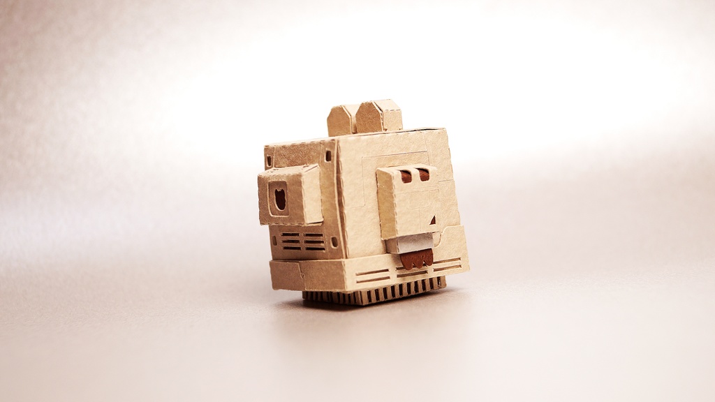 くまこむ No.2【くまコンピュータ型メカペーパークラフト】