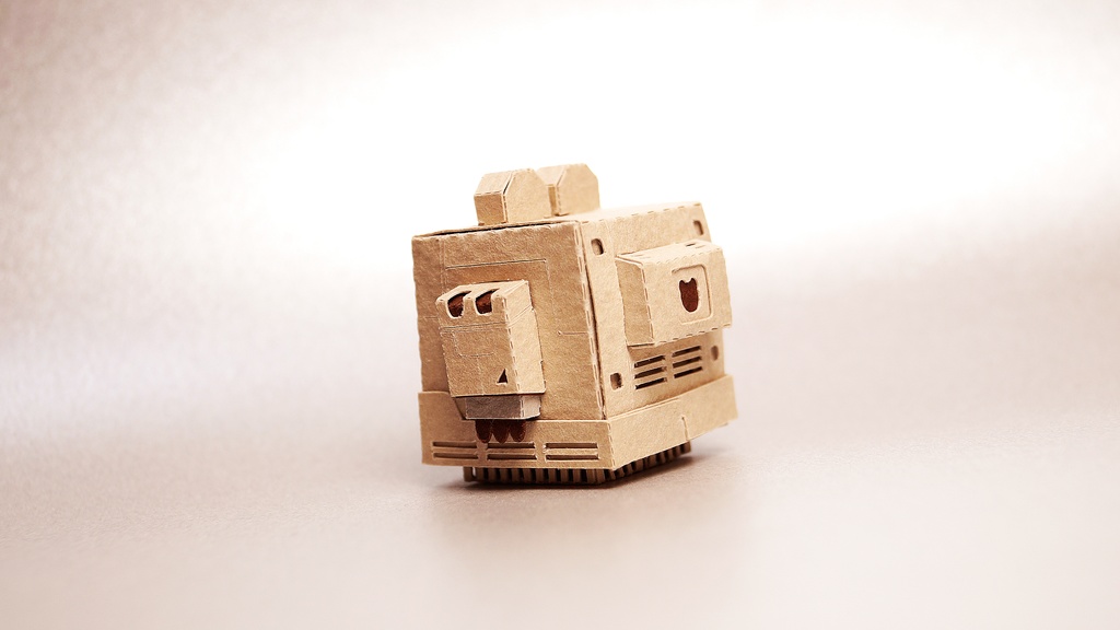 くまこむ No.2【くまコンピュータ型メカペーパークラフト】