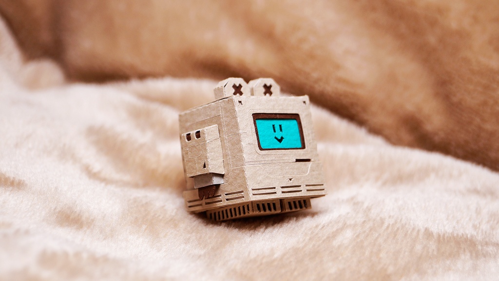 くまこむ No.2【くまコンピュータ型メカペーパークラフト】