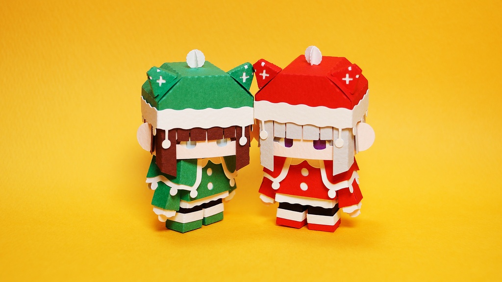 メチャミカ サンタクロース-2【ミカちゃん型ペーパークラフト】