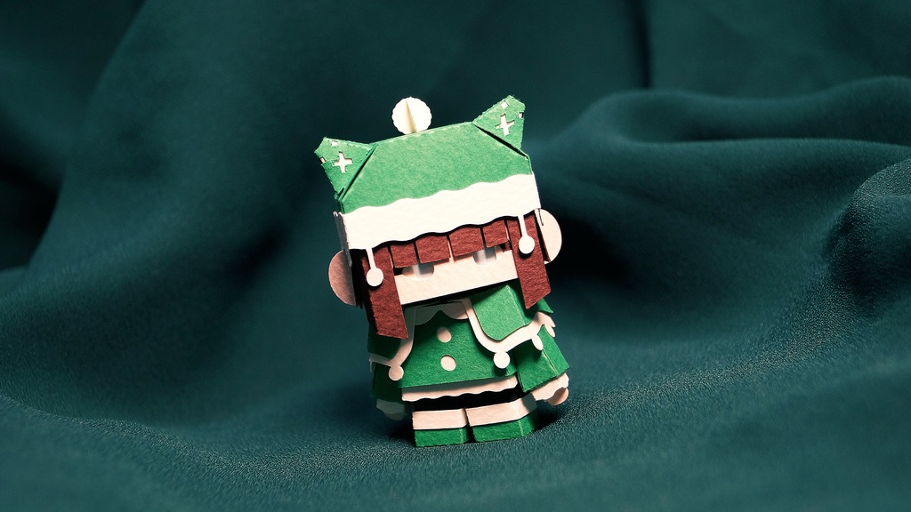 メチャミカ サンタクロース-2【ミカちゃん型ペーパークラフト】