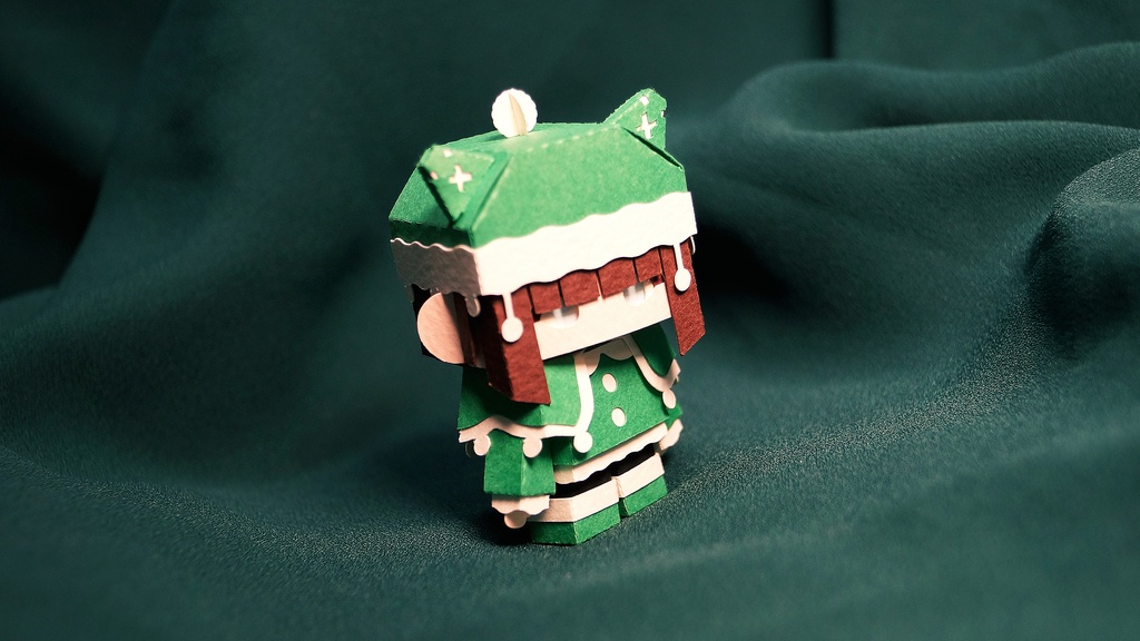 メチャミカ サンタクロース-2【ミカちゃん型ペーパークラフト】