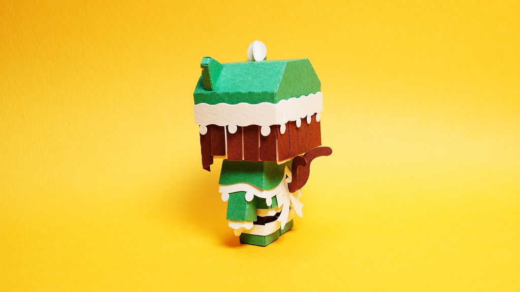 メチャミカ サンタクロース-2【ミカちゃん型ペーパークラフト】