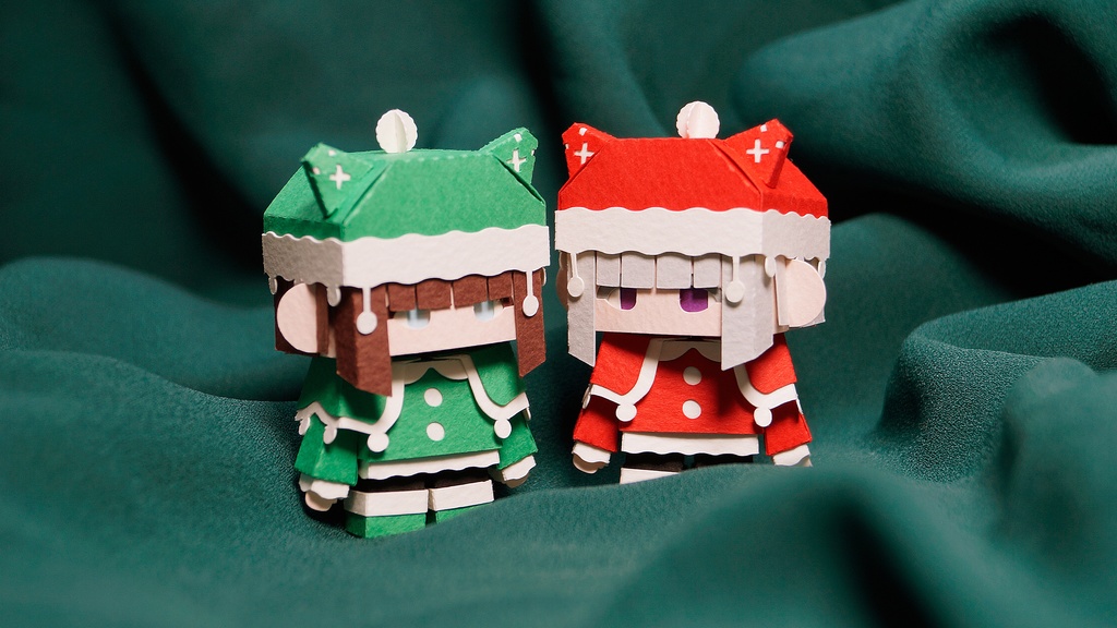 メチャミカ サンタクロース-2【ミカちゃん型ペーパークラフト】