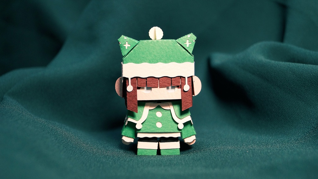 メチャミカ サンタクロース-2【ミカちゃん型ペーパークラフト】