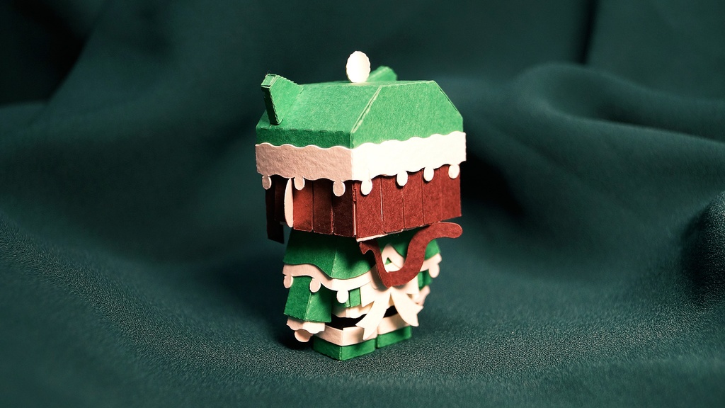 メチャミカ サンタクロース-2【ミカちゃん型ペーパークラフト】