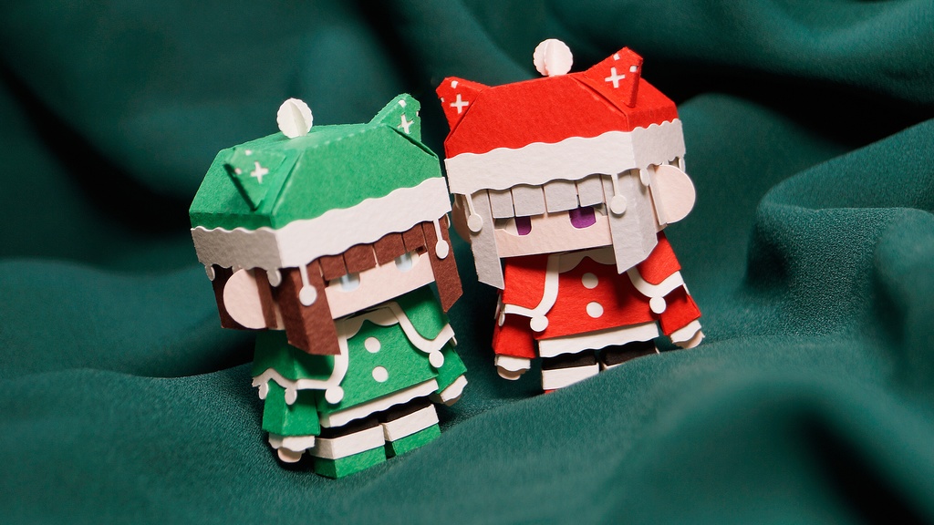 メチャミカ サンタクロース-2【ミカちゃん型ペーパークラフト】