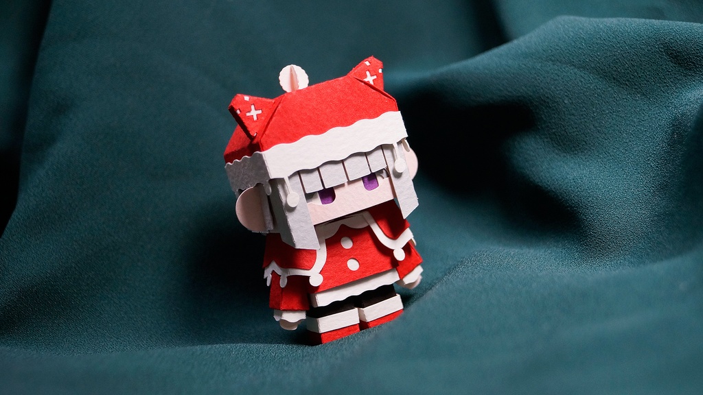 メチャミカ サンタクロース-1【ミカちゃん型ペーパークラフト】