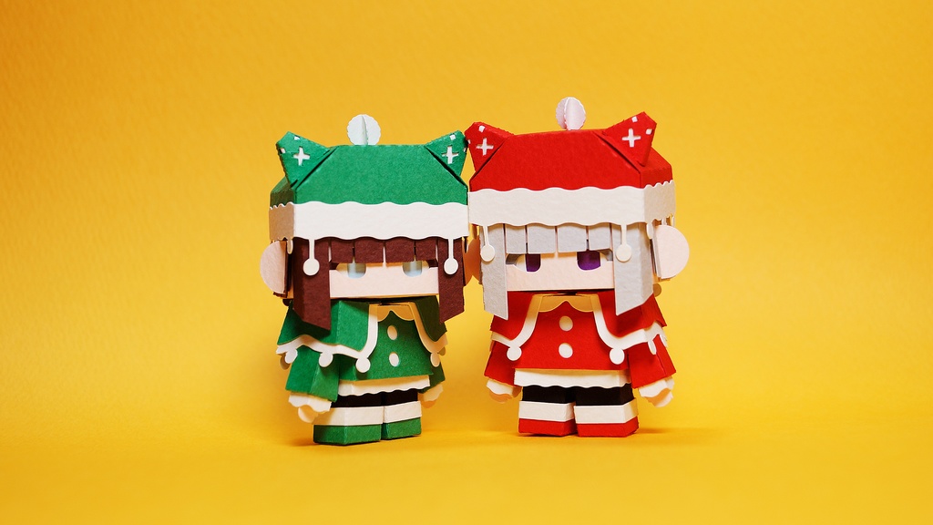 メチャミカ サンタクロース-1【ミカちゃん型ペーパークラフト】