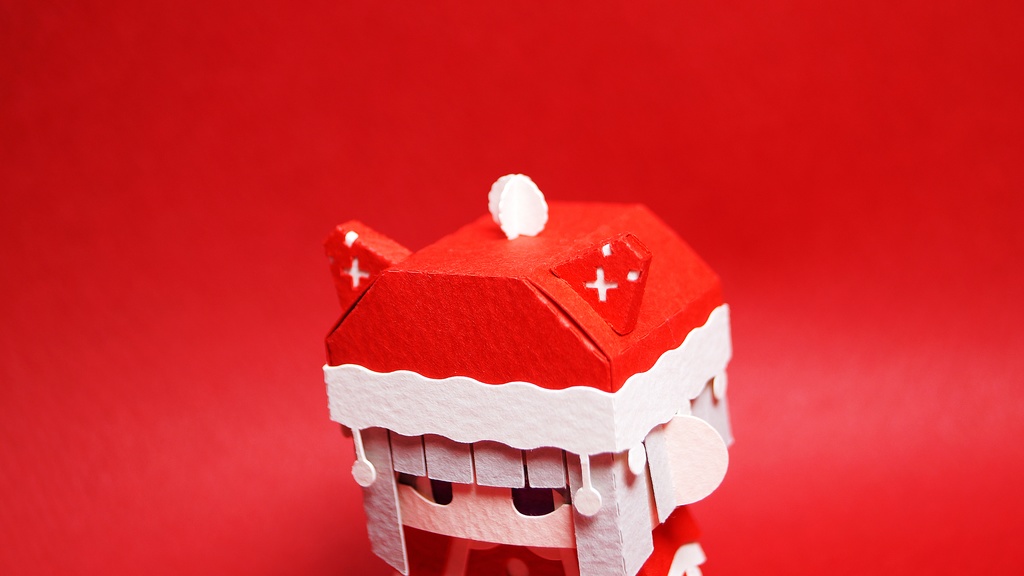 メチャミカ サンタクロース-1【ミカちゃん型ペーパークラフト】