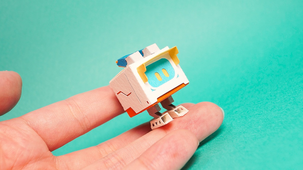 キュブロ No.7【うさぎ型メカペーパークラフト】