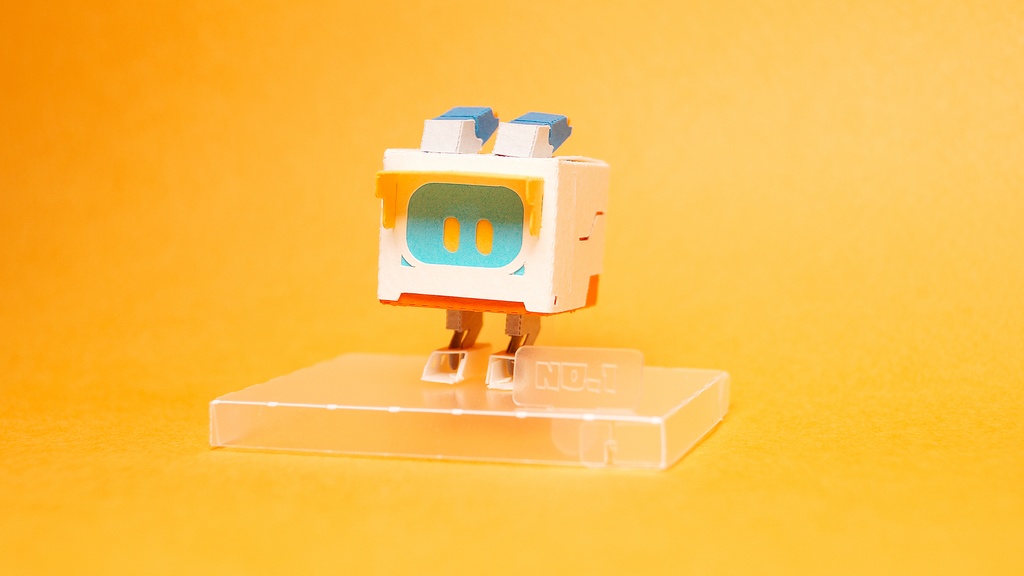 キュブロ No.7【うさぎ型メカペーパークラフト】