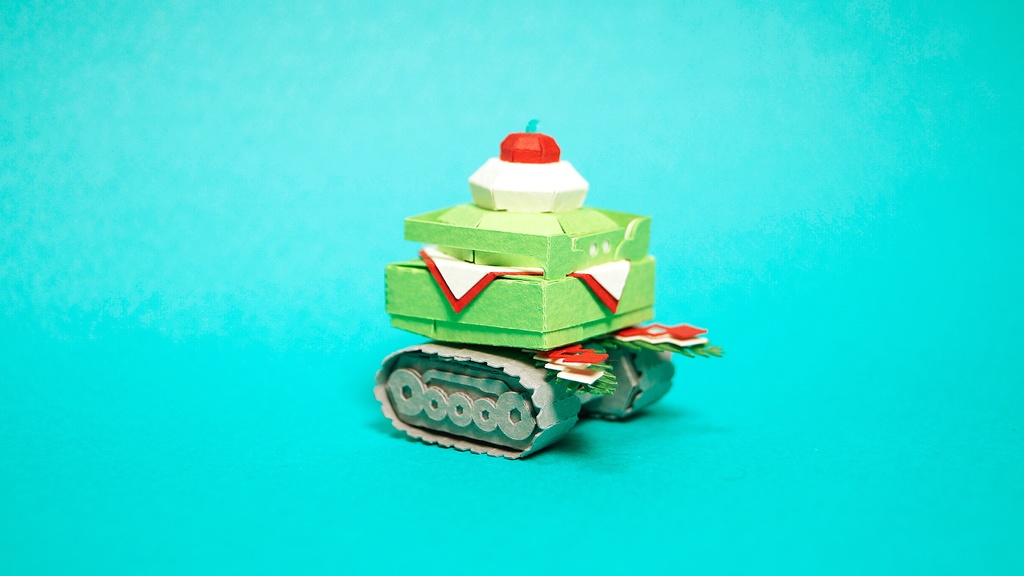 【鏡餅戦車型ペーパークラフト】ンモチ NO.6