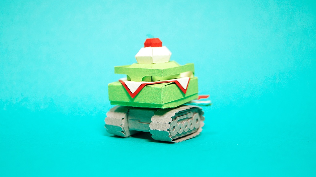 【鏡餅戦車型ペーパークラフト】ンモチ NO.6