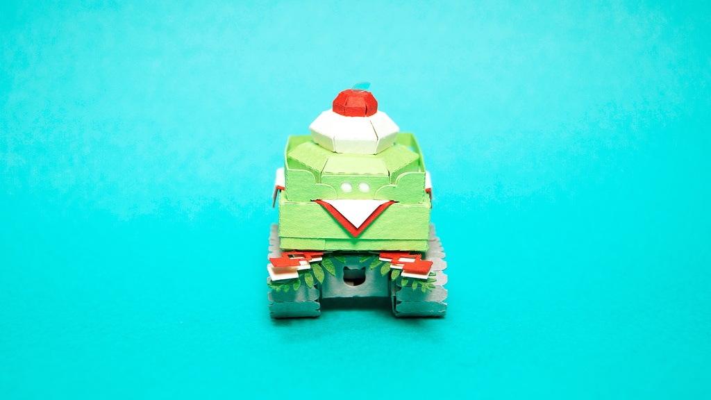 【鏡餅戦車型ペーパークラフト】ンモチ NO.6