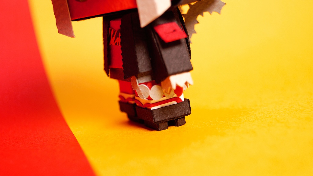 メチャミカ おに-1【ミカちゃん型ペーパークラフト】