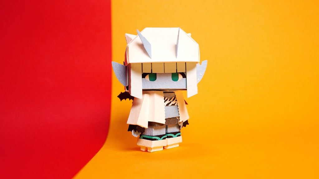 メチャミカ おに-2【ミカちゃん型ペーパークラフト】