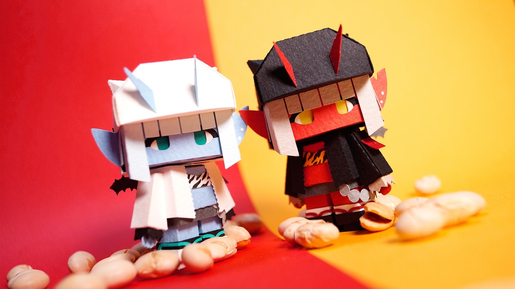 メチャミカ おに-2【ミカちゃん型ペーパークラフト】