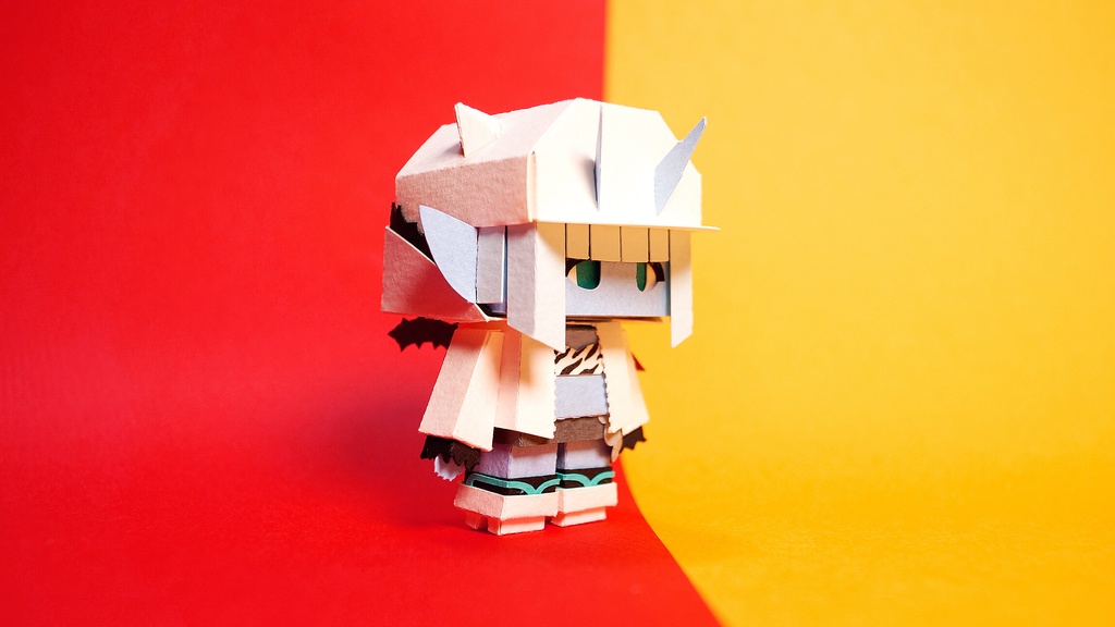 メチャミカ おに-2【ミカちゃん型ペーパークラフト】