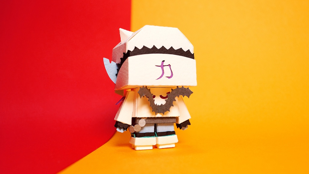 メチャミカ おに-2【ミカちゃん型ペーパークラフト】