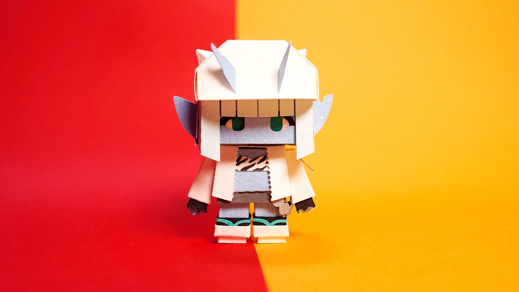 メチャミカ おに-2【ミカちゃん型ペーパークラフト】