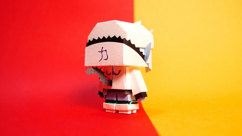 メチャミカ おに-2【ミカちゃん型ペーパークラフト】