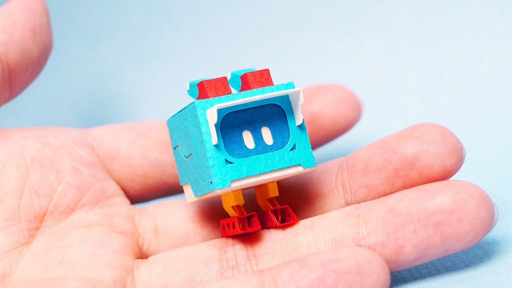 キュブロ No.8【うさぎ型メカペーパークラフト】