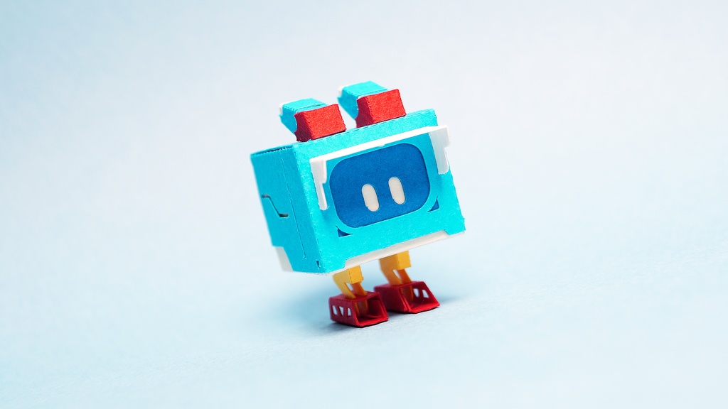 キュブロ No.8【うさぎ型メカペーパークラフト】