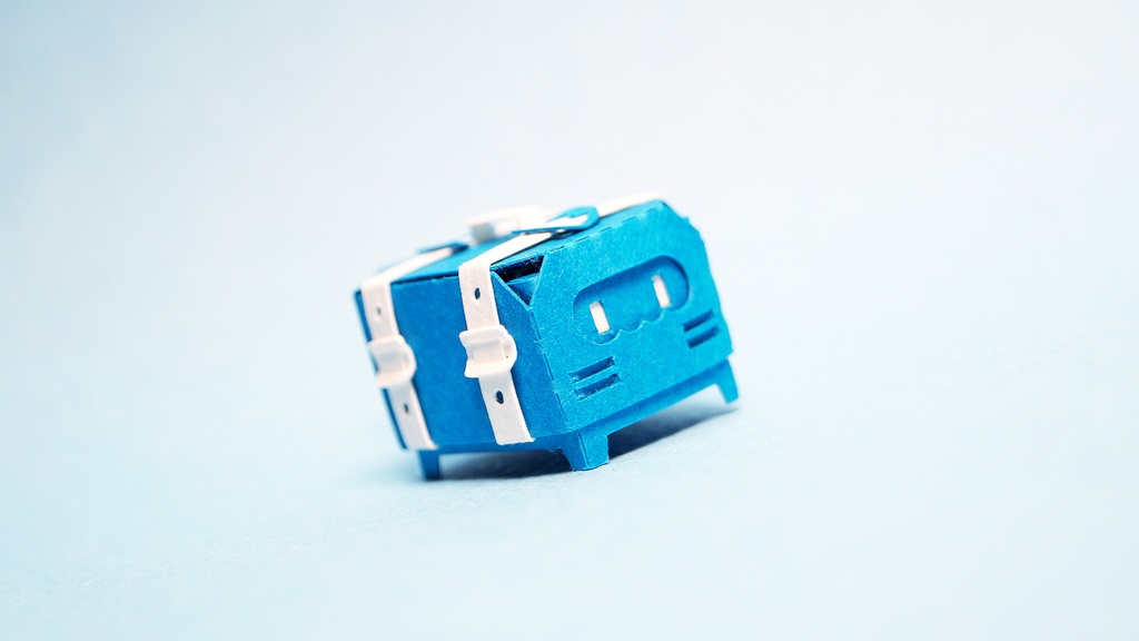 はこねこ トランク あお