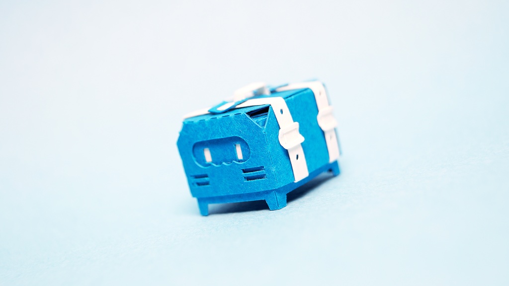 はこねこ トランク あお