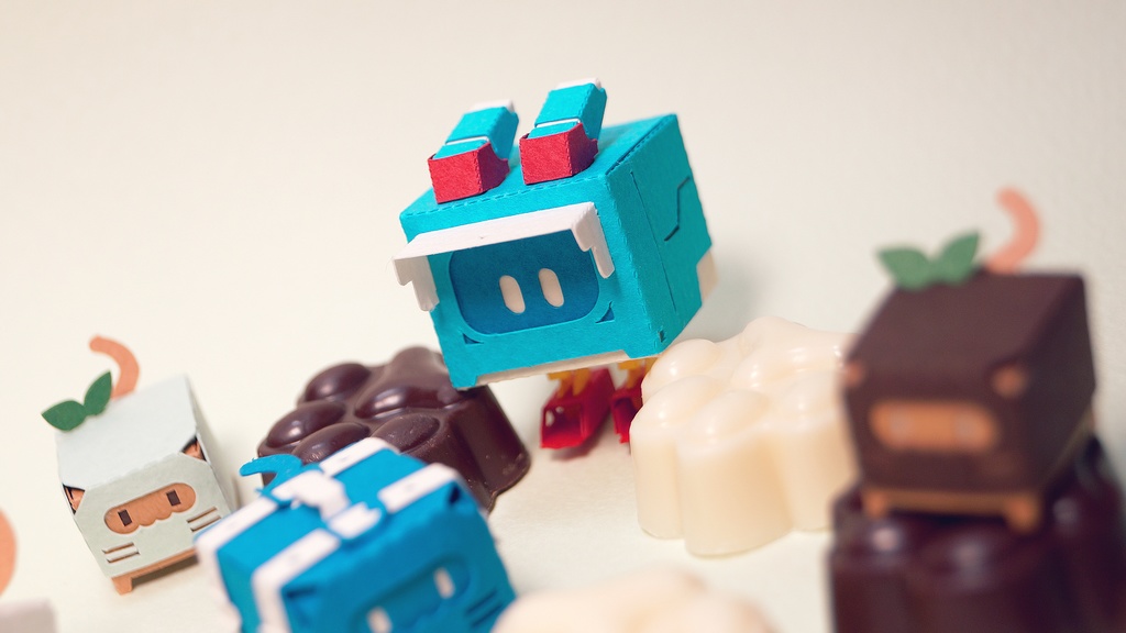 はこねこ トランク あお