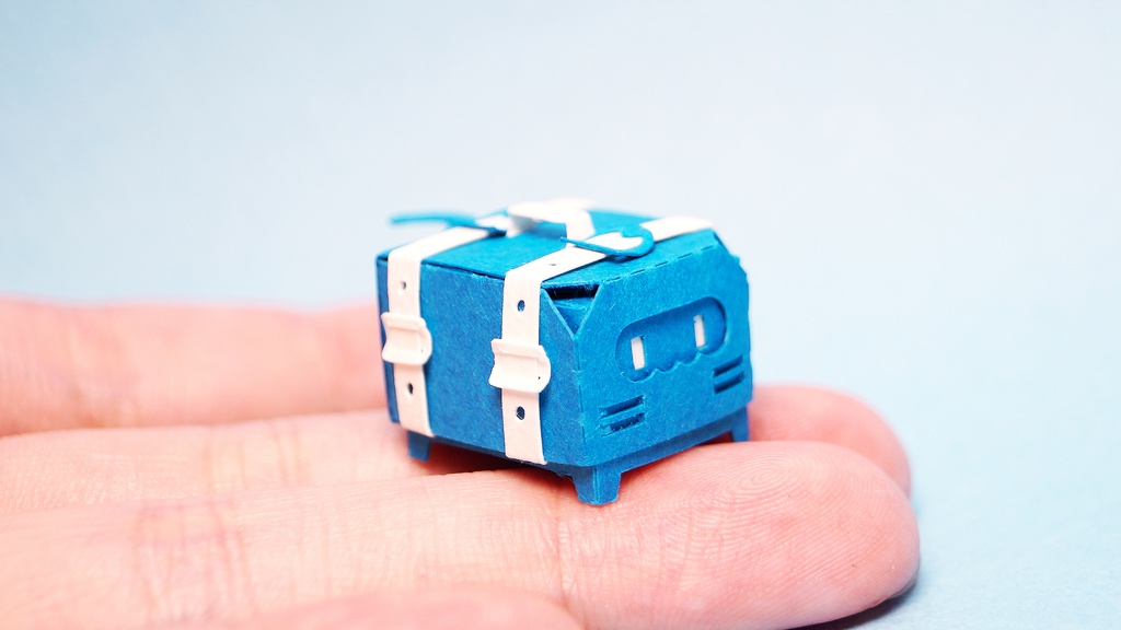 はこねこ トランク あお