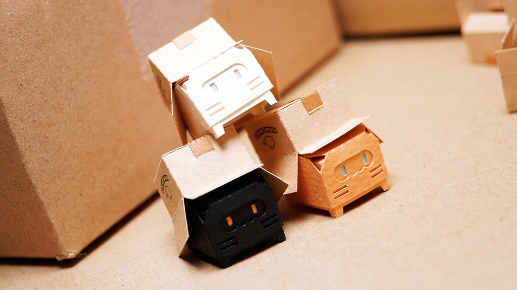 はこねこ ダンボールつむり くろ